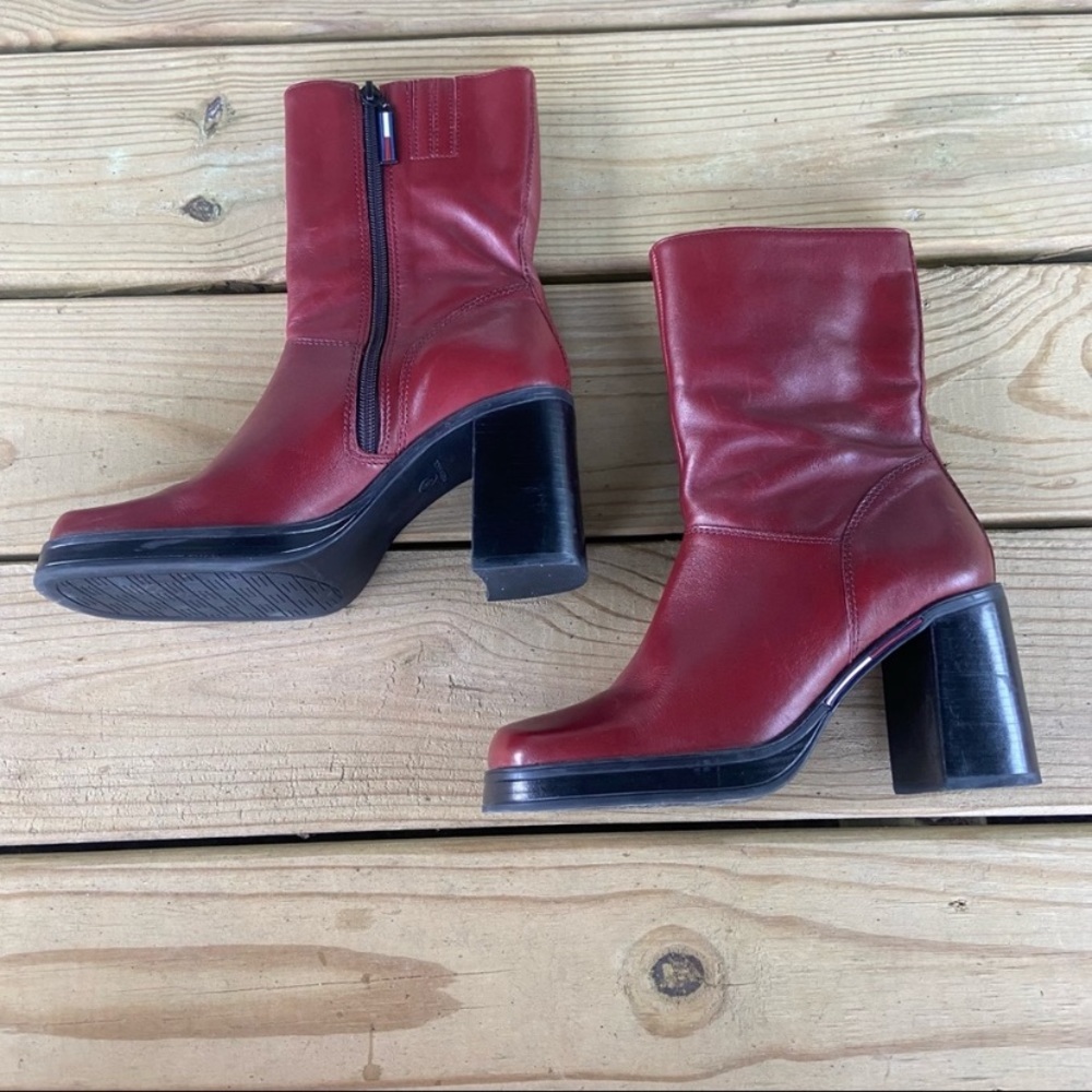Retro Y2K Red Tommy Hilfiger Boots